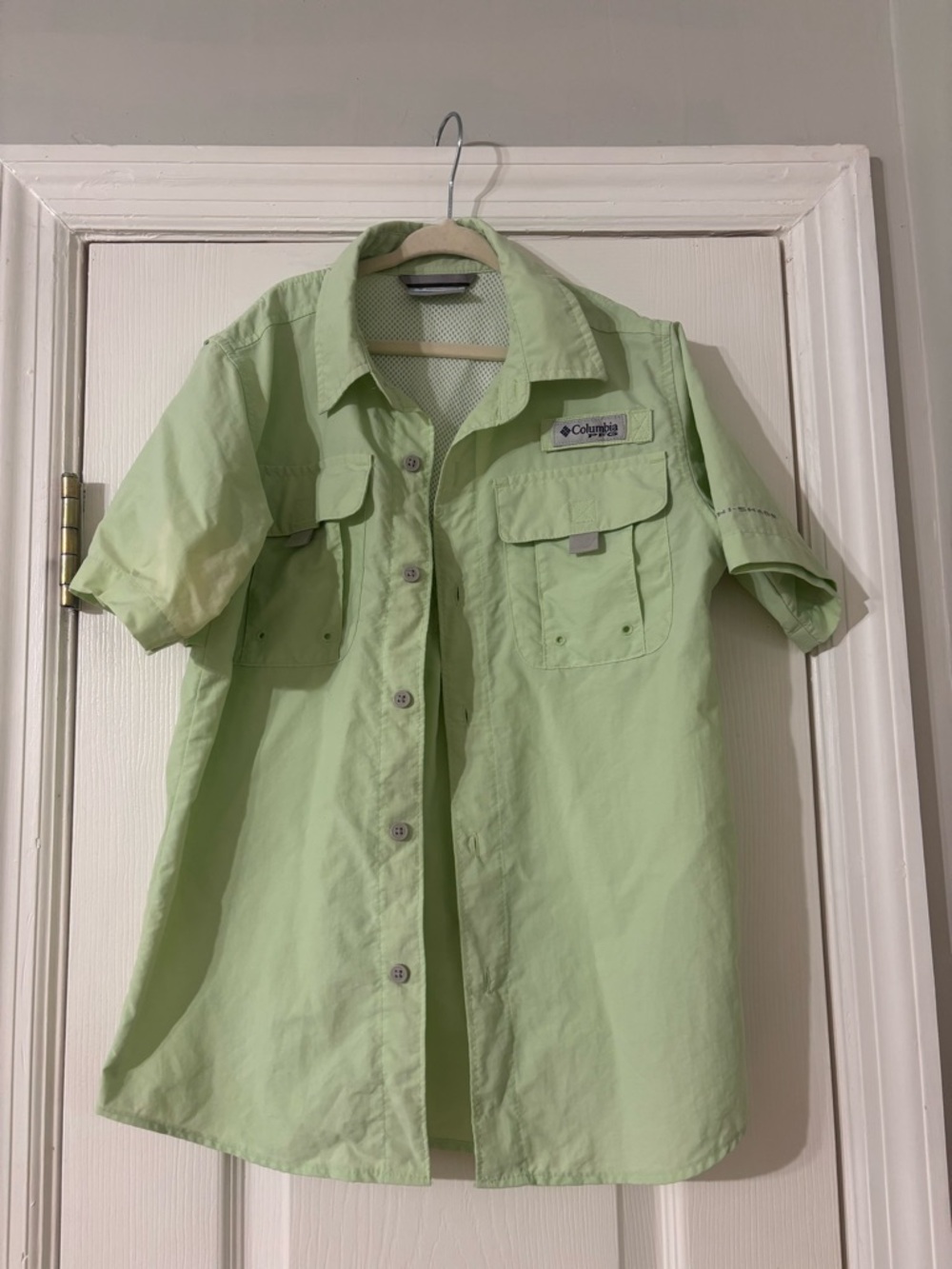 Columbia boy’s Short-Sleeve Fishing Shirt - Light Green